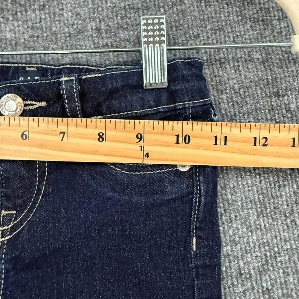 GAP Girls Super Skinny Jeans Jeggings Size 5 Dark Wash Stretch Adjustable Waist
